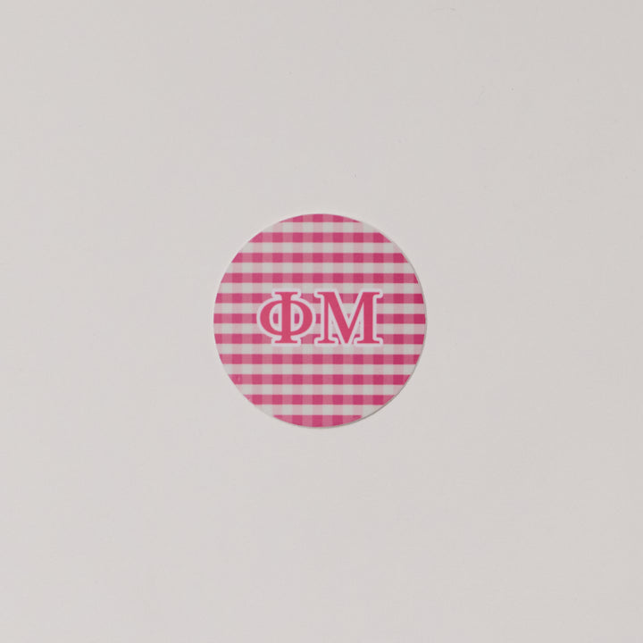Gingham Circle Sorority Sticker