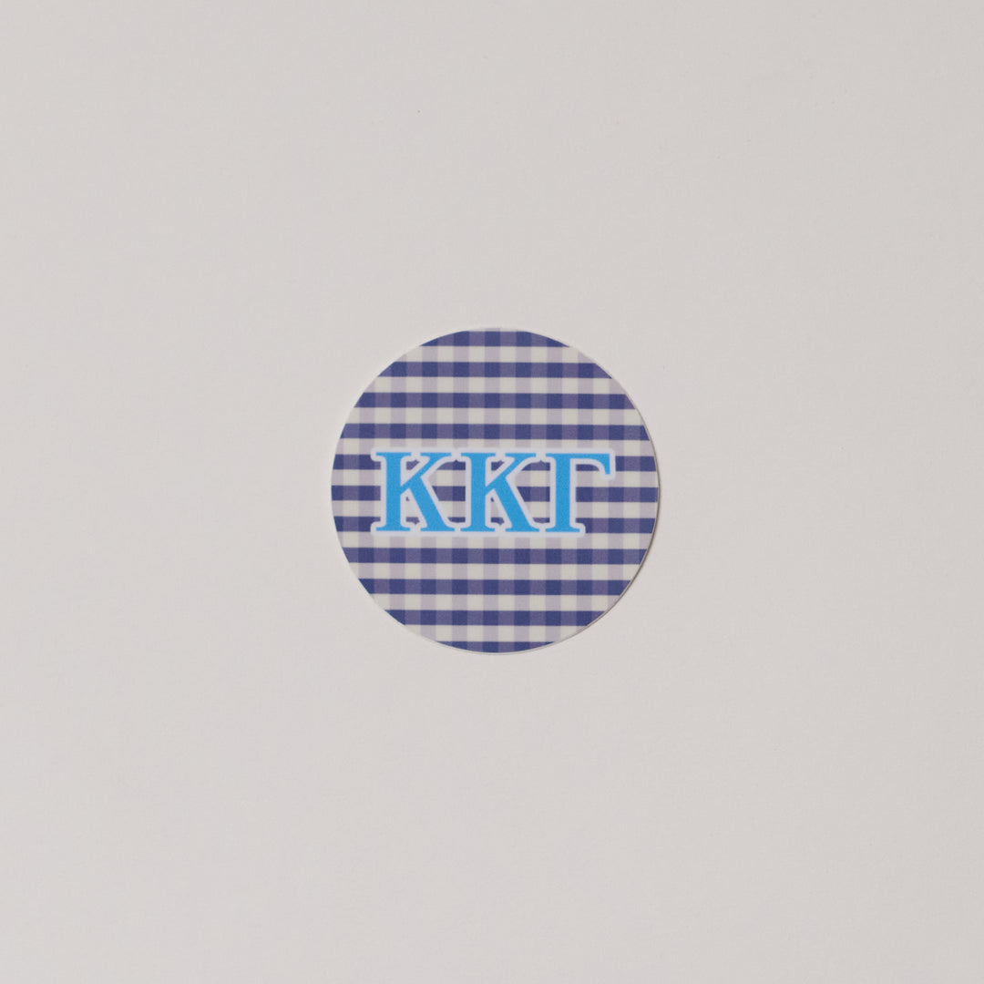 Gingham Circle Sorority Sticker