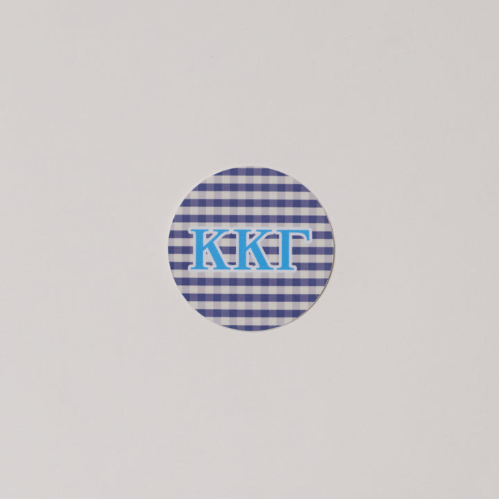 Gingham Circle Sorority Sticker