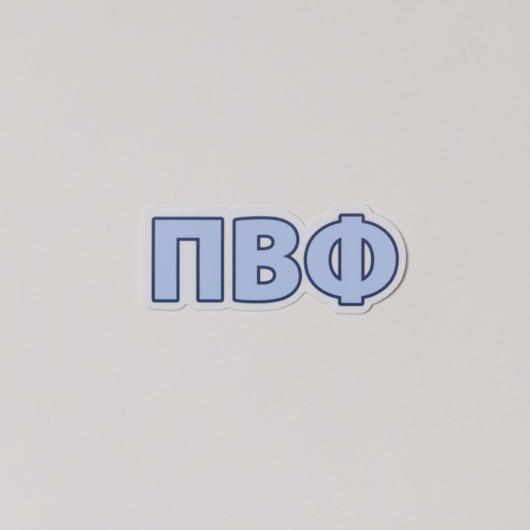 Blue Greek Letter Sorority Sticker
