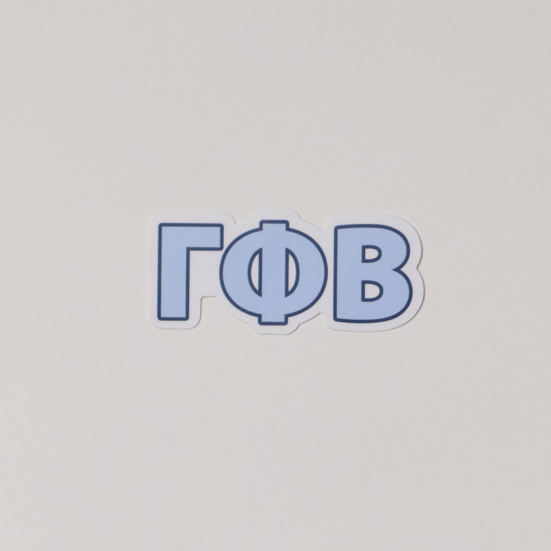 Blue Greek Letter Sorority Sticker