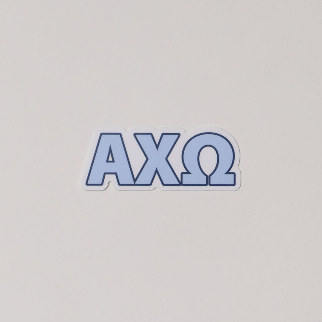 Blue Greek Letter Sorority Sticker