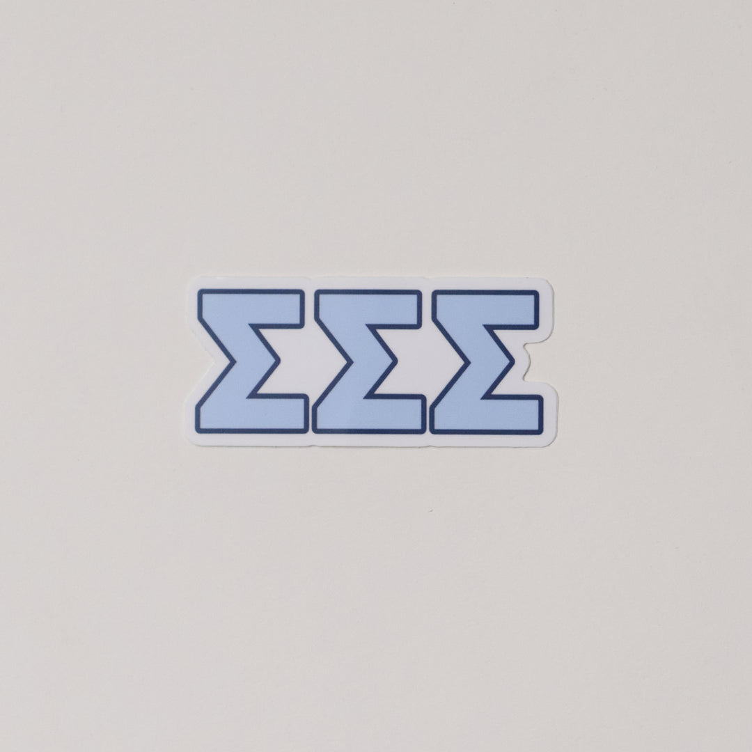 Blue Greek Letter Sorority Sticker