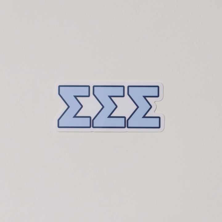 Blue Greek Letter Sorority Sticker