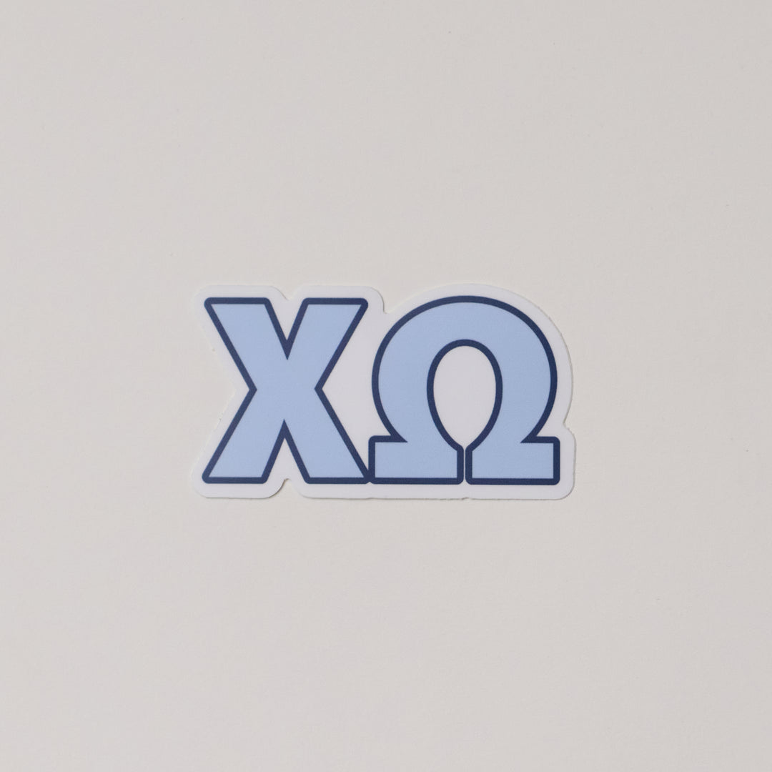 Blue Greek Letter Sorority Sticker