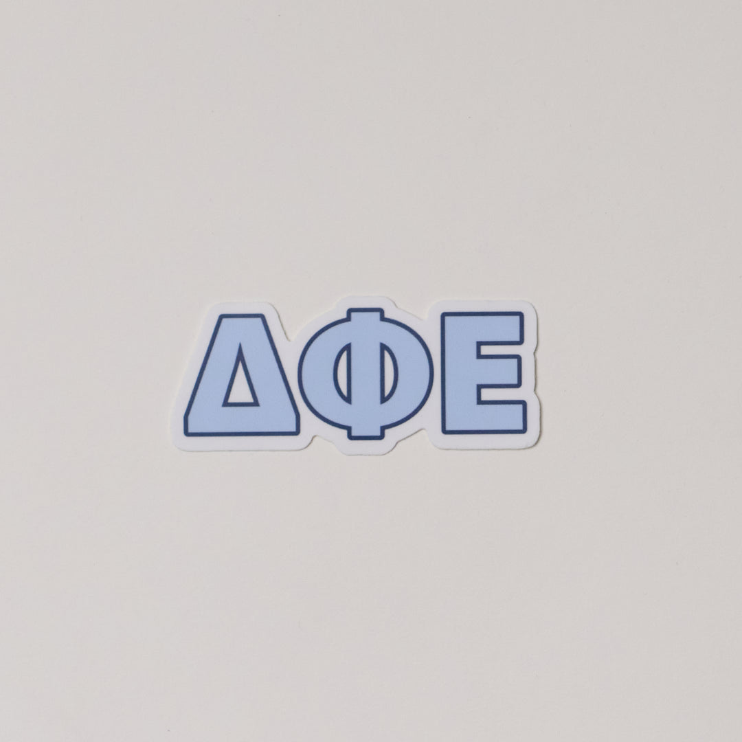 Blue Greek Letter Sorority Sticker