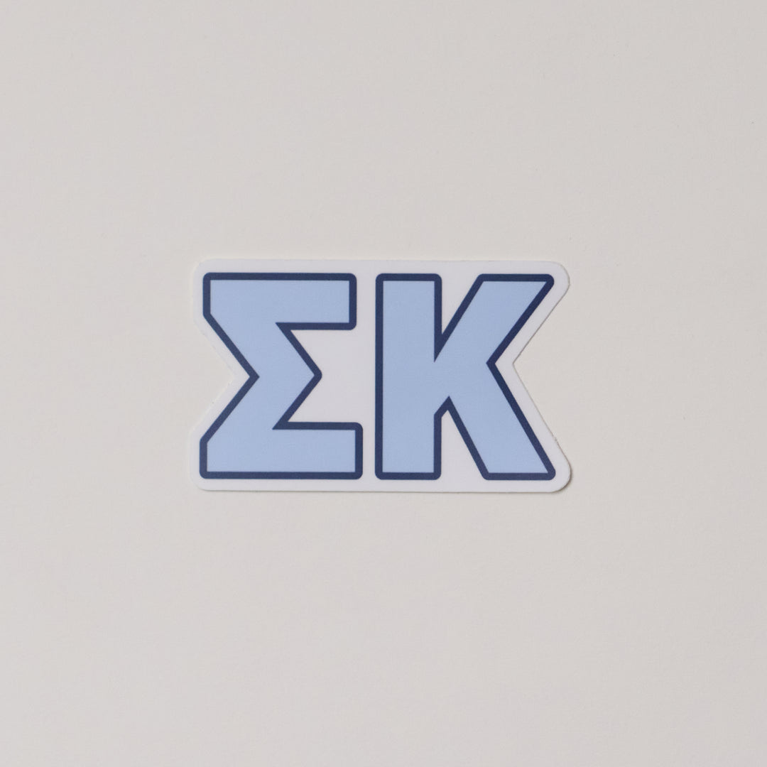 Blue Greek Letter Sorority Sticker