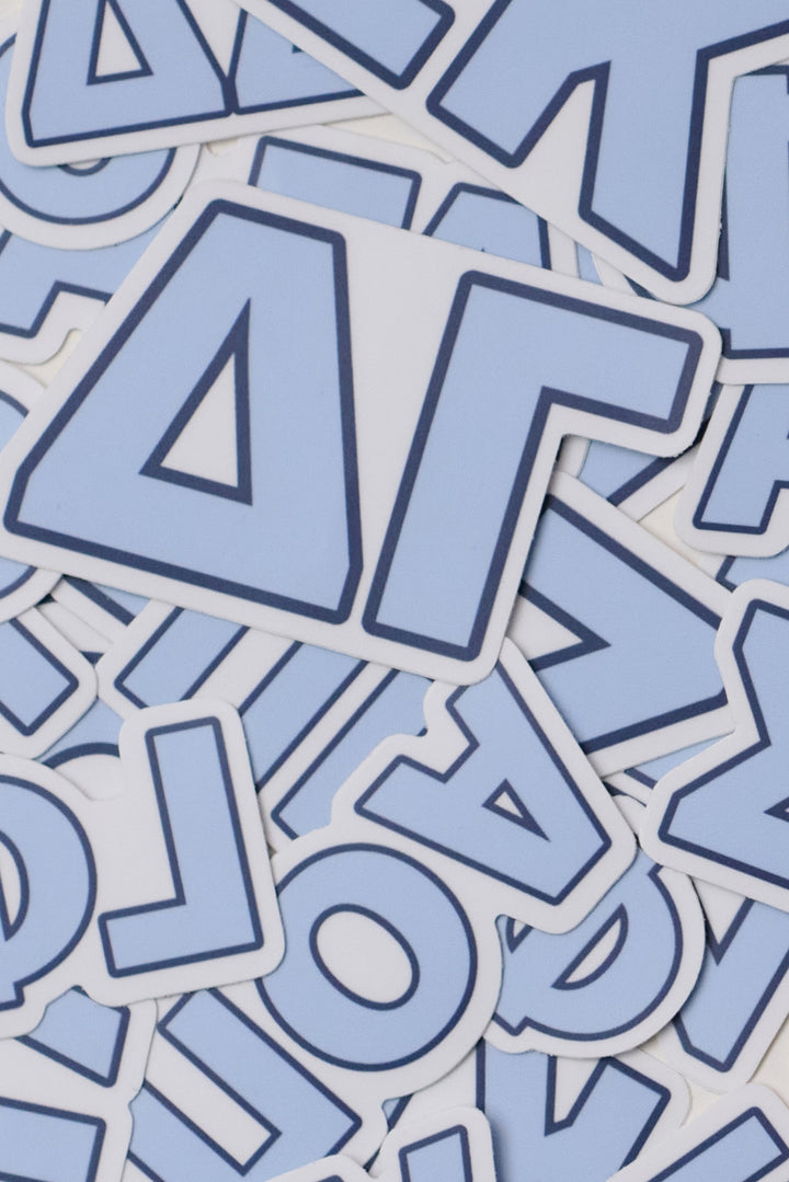Blue Greek Letter Sorority Sticker
