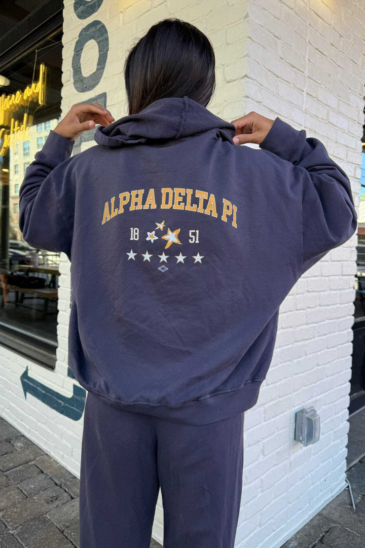 Midnight Sky Varsity Stars Light Weight Sorority Hoodie - 2XL