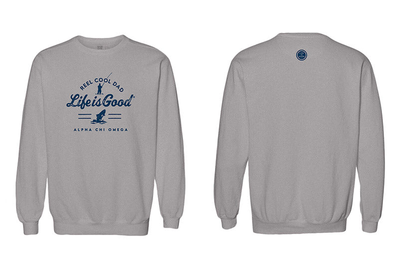 LIFE IS GOOD® Reel Cool Sorority Dad Crewneck