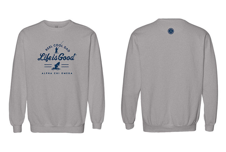 LIFE IS GOOD® Reel Cool Sorority Dad Crewneck - 2XL - 3XL