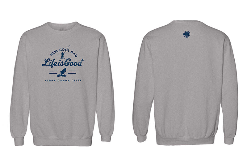 LIFE IS GOOD® Reel Cool Sorority Dad Crewneck - 2XL - 3XL