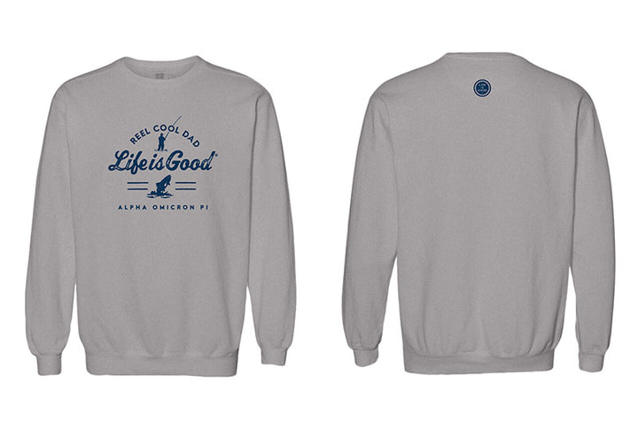 LIFE IS GOOD® Reel Cool Sorority Dad Crewneck