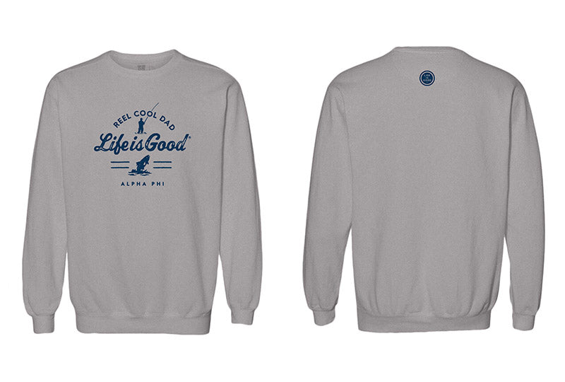 LIFE IS GOOD® Reel Cool Sorority Dad Crewneck - 2XL - 3XL