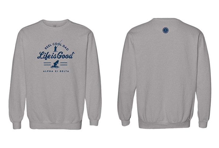 LIFE IS GOOD® Reel Cool Sorority Dad Crewneck - 2XL - 3XL