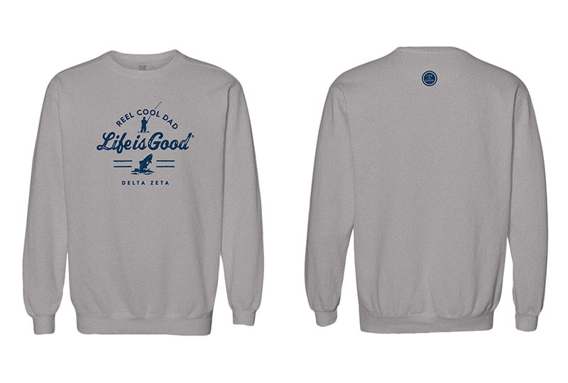 LIFE IS GOOD® Reel Cool Sorority Dad Crewneck