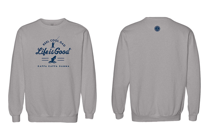 LIFE IS GOOD® Reel Cool Sorority Dad Crewneck