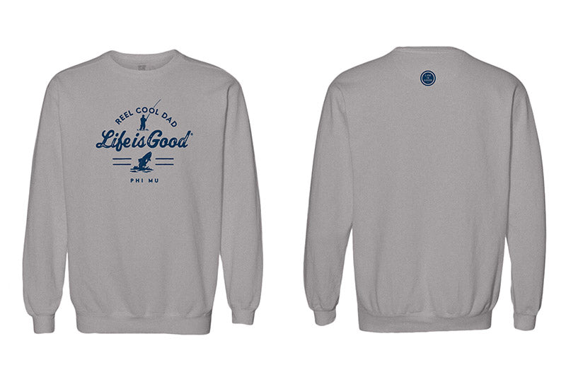 LIFE IS GOOD® Reel Cool Sorority Dad Crewneck