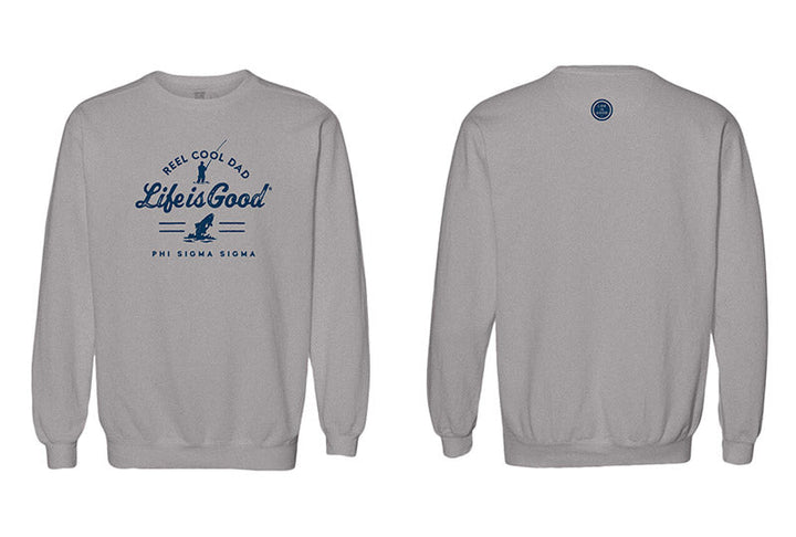 LIFE IS GOOD® Reel Cool Sorority Dad Crewneck - 2XL - 3XL