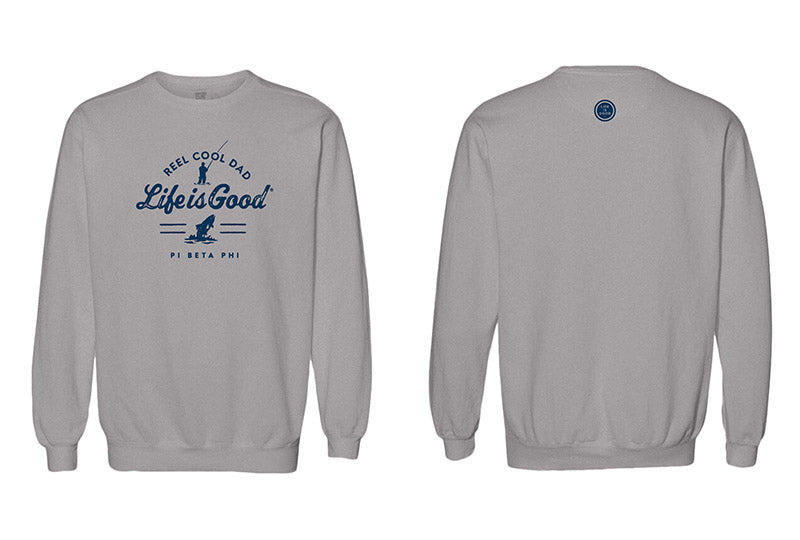 LIFE IS GOOD® Reel Cool Sorority Dad Crewneck