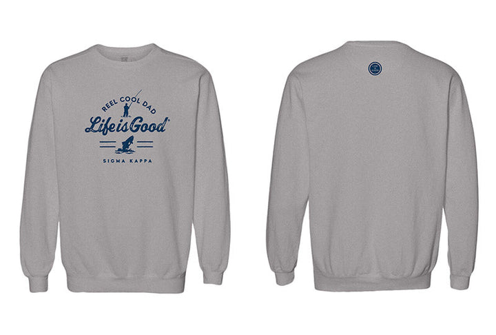 LIFE IS GOOD® Reel Cool Sorority Dad Crewneck - 2XL - 3XL