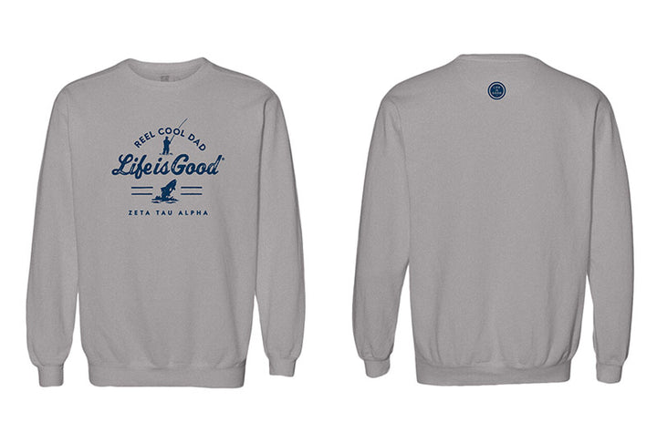 LIFE IS GOOD® Reel Cool Sorority Dad Crewneck