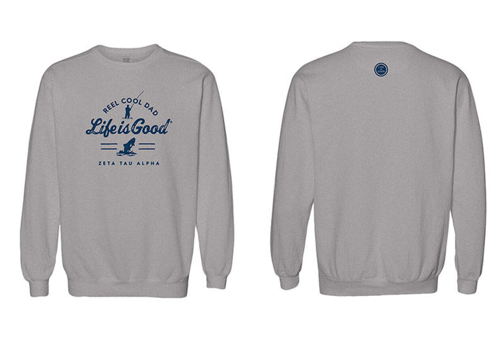 LIFE IS GOOD® Reel Cool Sorority Dad Crewneck - 2XL - 3XL