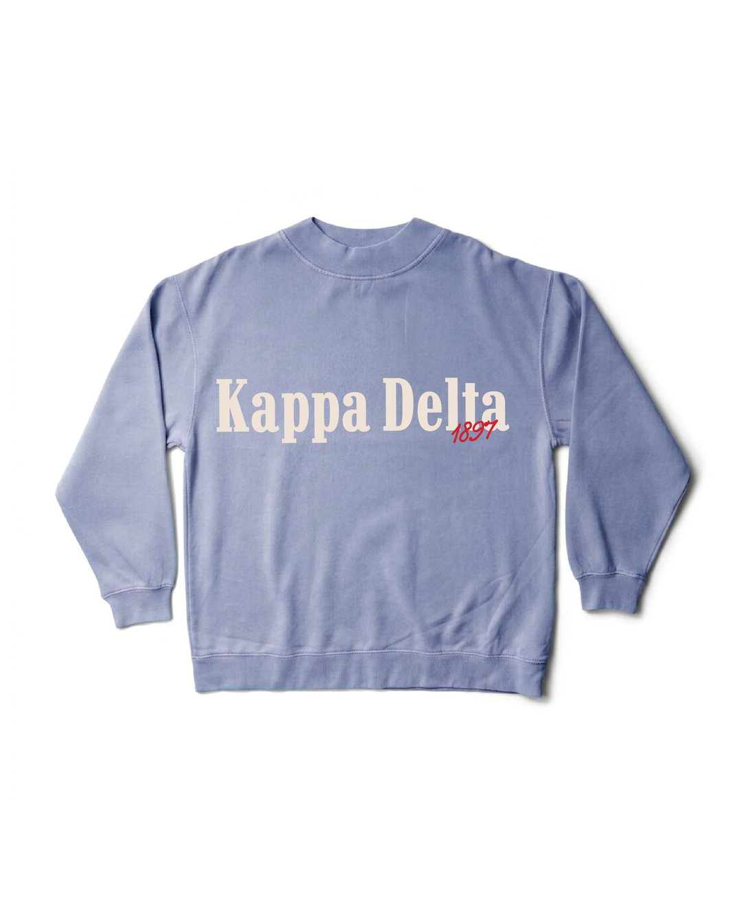 Kappa Delta Simple Est Year Mock Neck Crewneck