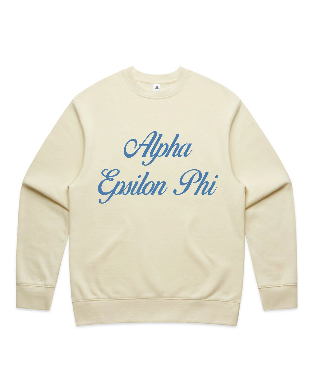 Cursive Script Butter Heavy Weight Crewneck