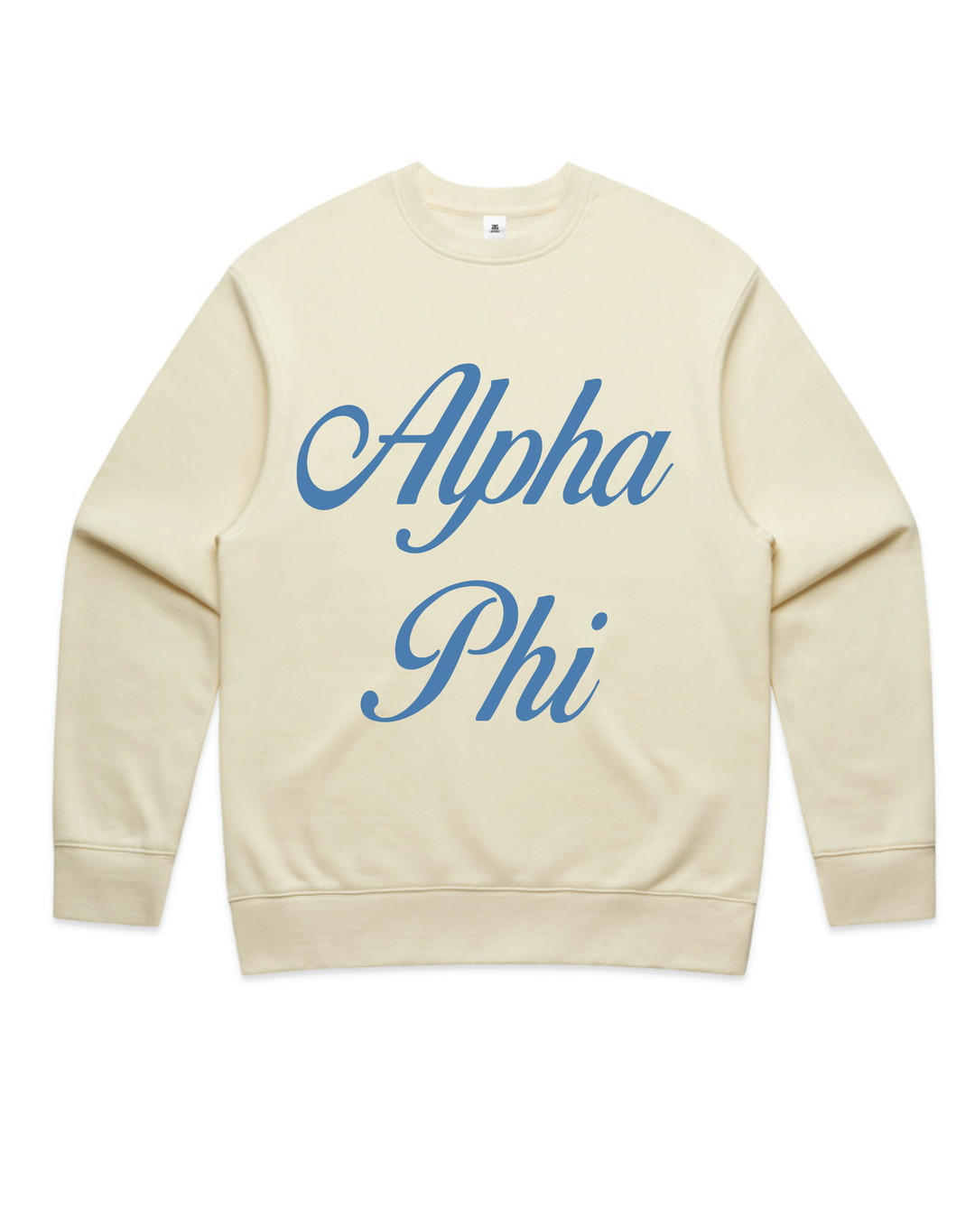 Cursive Script Butter Heavy Weight Crewneck