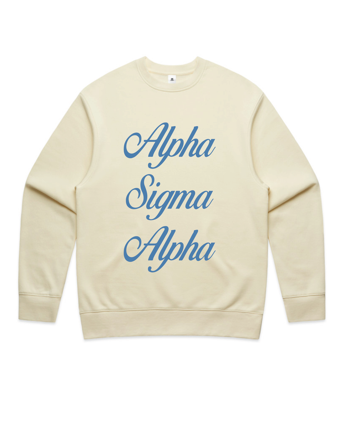 Cursive Script Butter Heavy Weight Crewneck