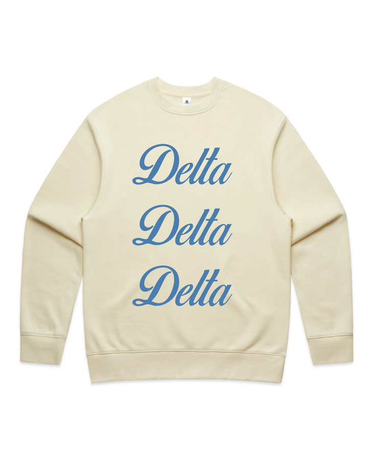 Cursive Script Butter Heavy Weight Crewneck