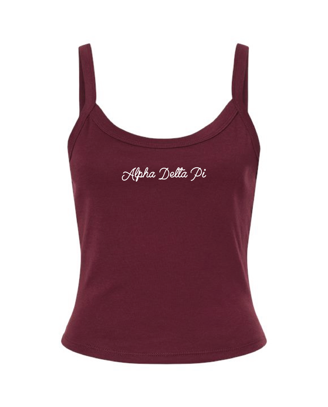 Embroidered Script Maroon Sorority Tank