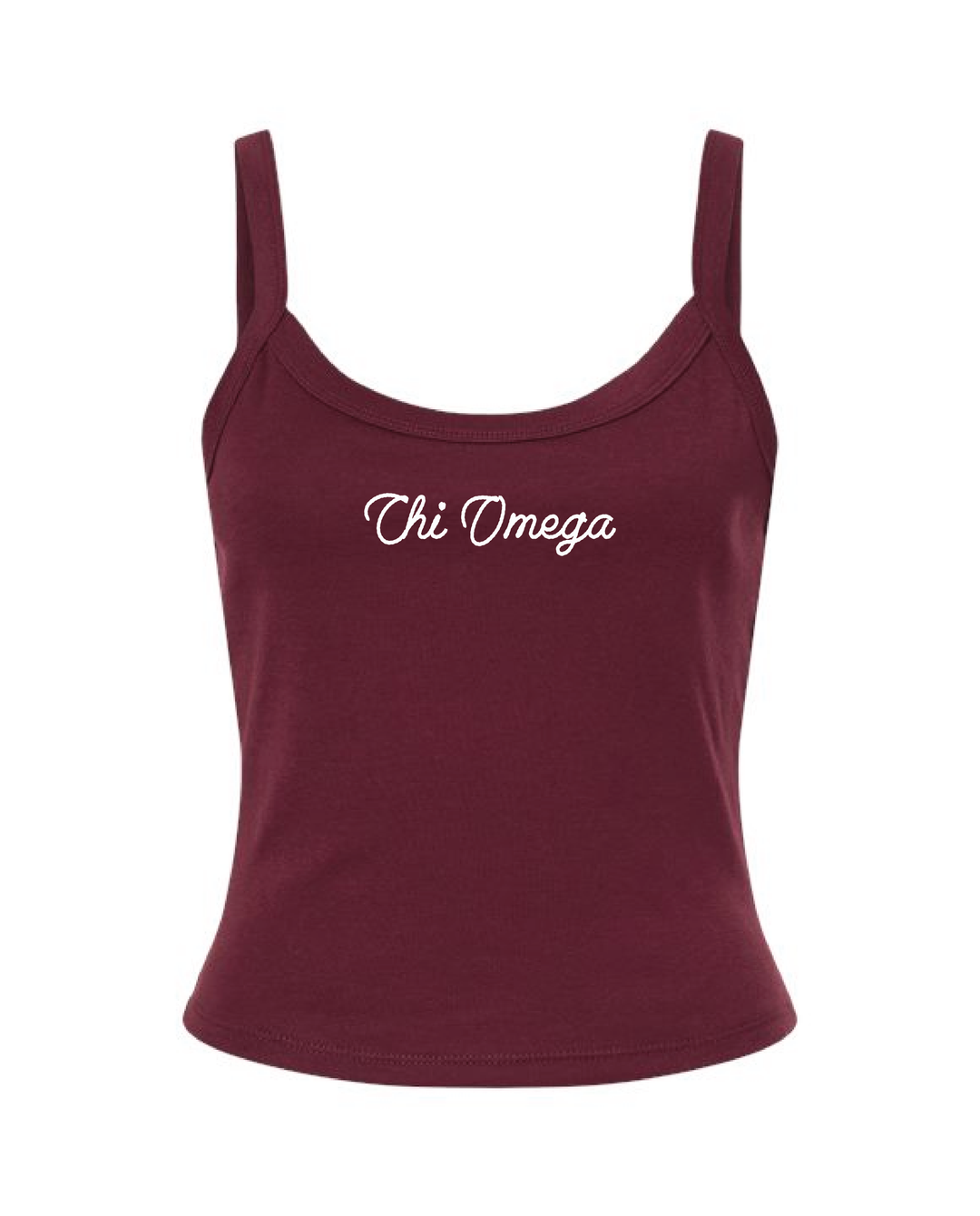 Embroidered Script Maroon Sorority Tank