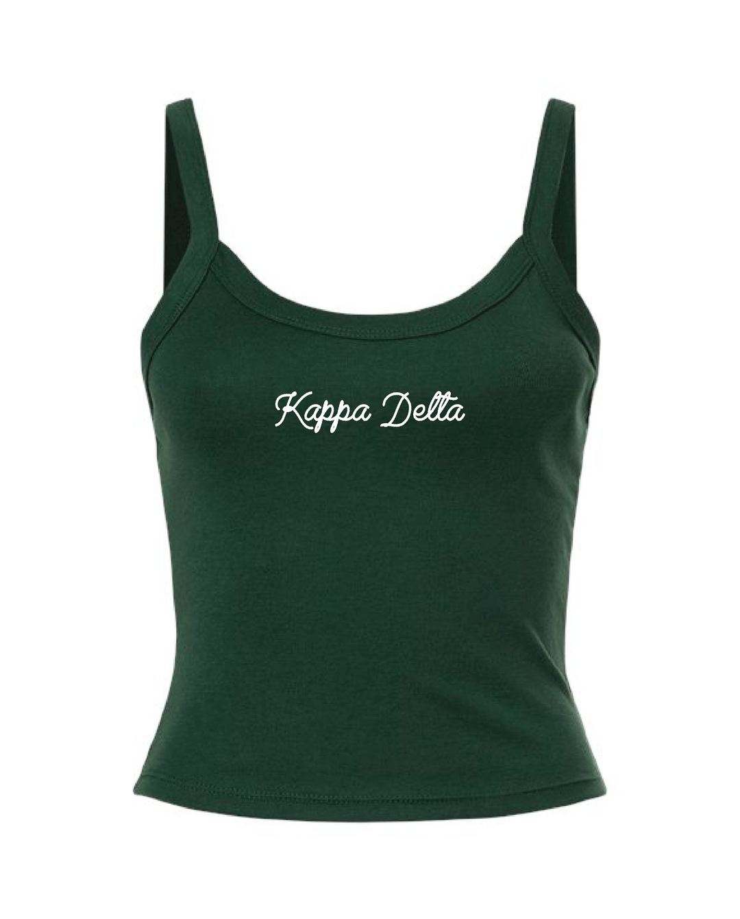 Embroidered Script Forest Green Sorority Tank
