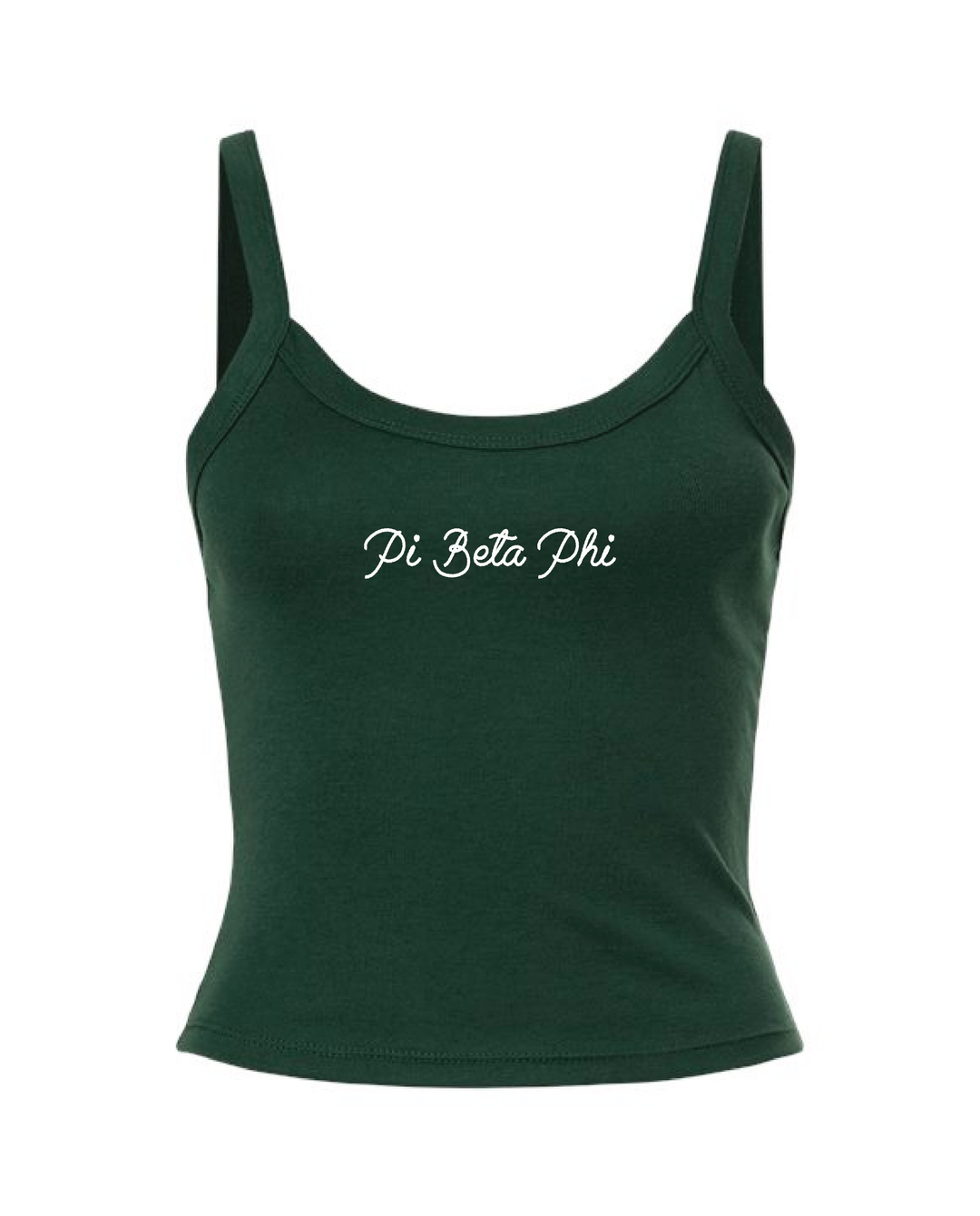 Embroidered Script Forest Green Sorority Tank