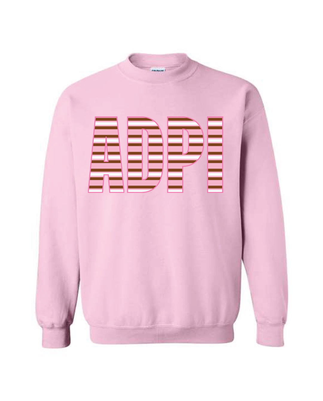 Light Pink Striped Sorority Crewneck