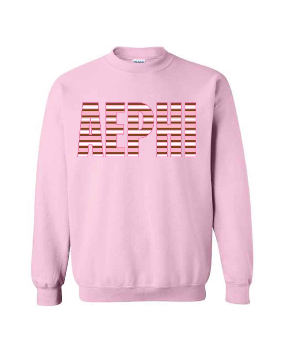 Light Pink Striped Sorority Crewneck