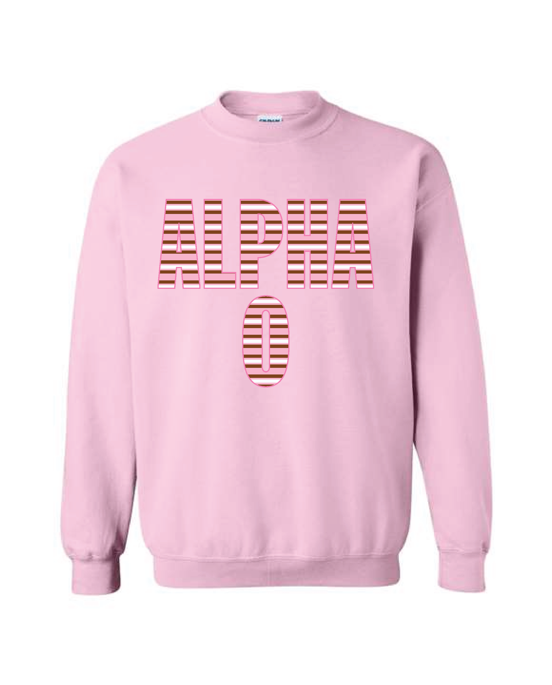 Light Pink Striped Sorority Crewneck