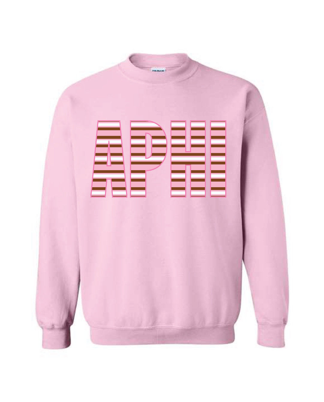 Light Pink Striped Sorority Crewneck