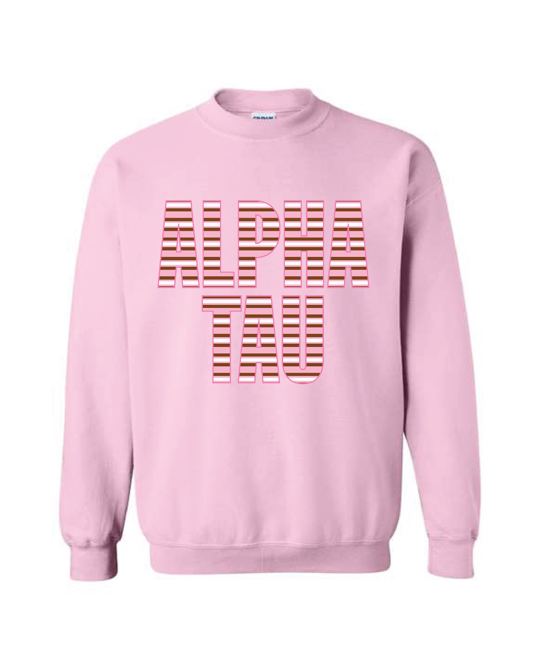 Light Pink Striped Sorority Crewneck