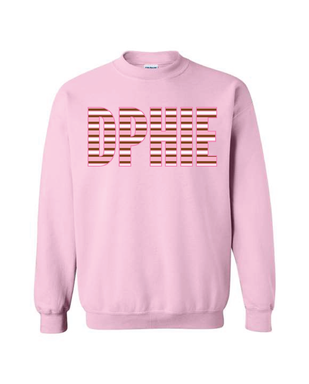 Light Pink Striped Sorority Crewneck