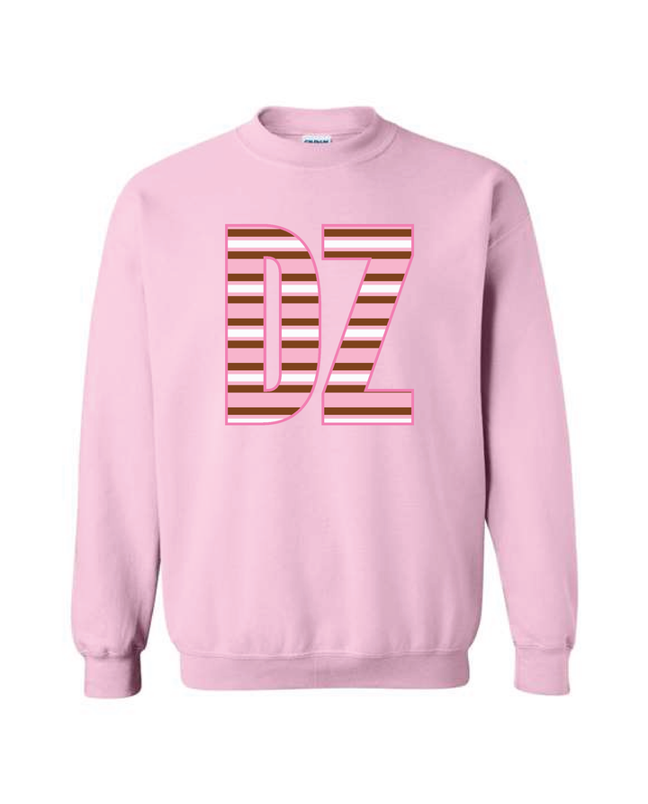 Light Pink Striped Sorority Crewneck