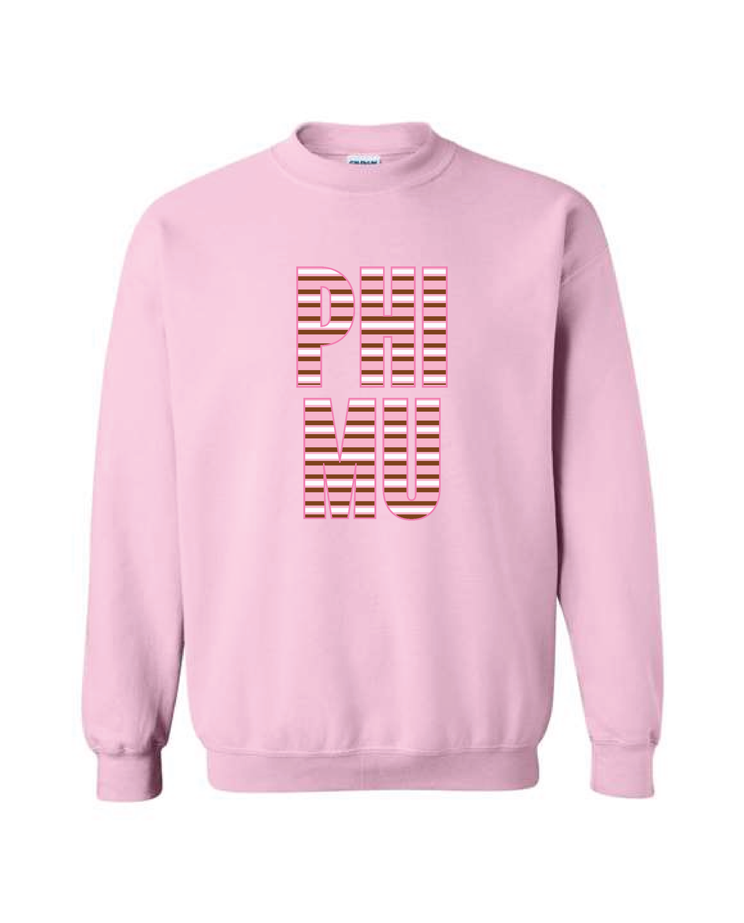 Light Pink Striped Sorority Crewneck