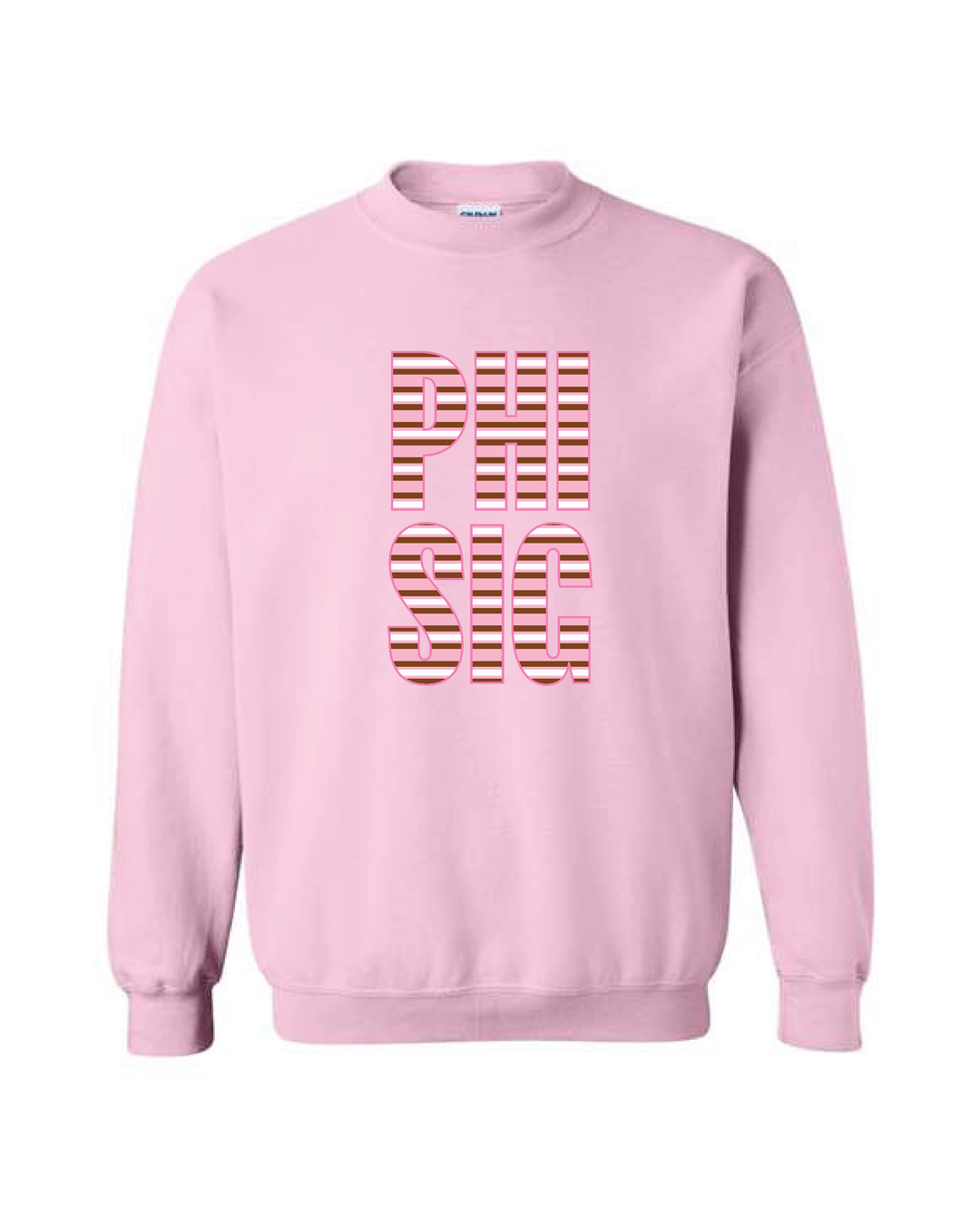 Light Pink Striped Sorority Crewneck