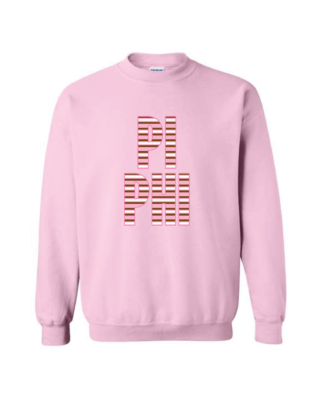 Light Pink Striped Sorority Crewneck