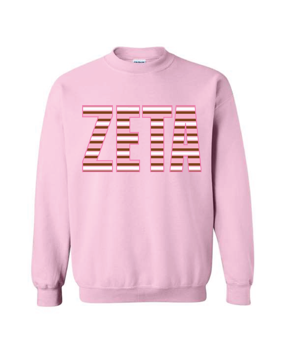 Light Pink Striped Sorority Crewneck