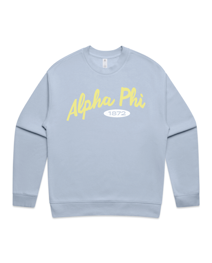 Curved Letters Heavy Weight Sorority Crewneck