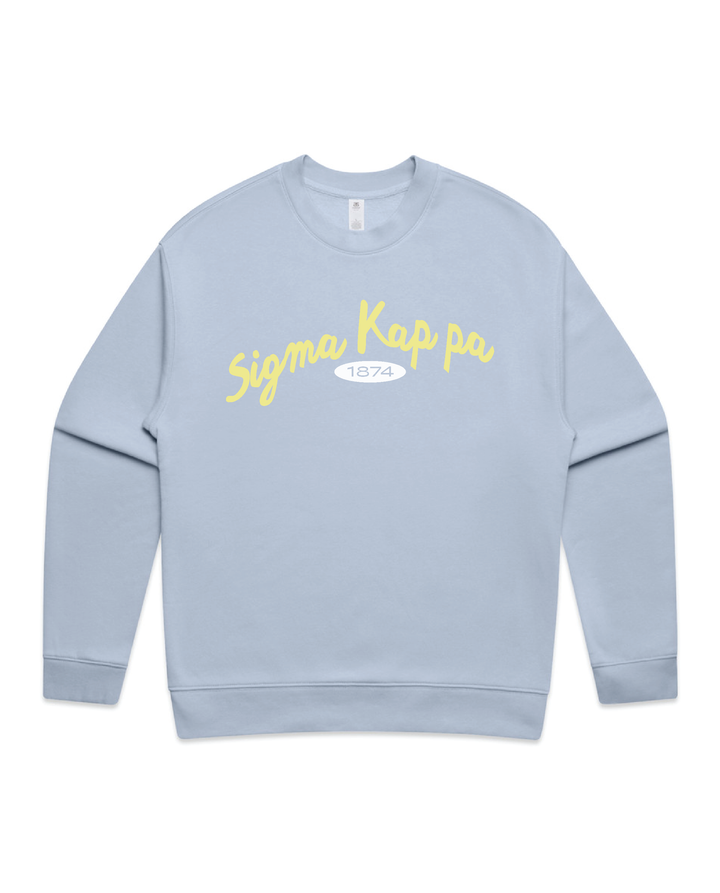 Curved Letters Heavy Weight Sorority Crewneck