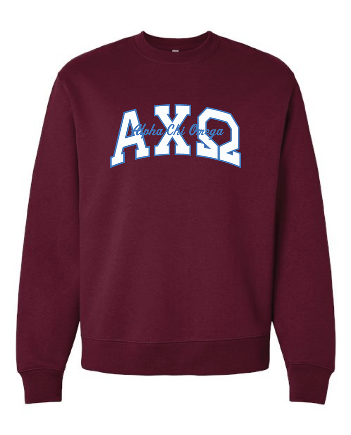 Varsity Maroon Heavy Weight Sorority Crewneck